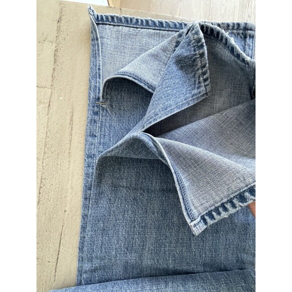 PISTOLA High Rise Wide Leg Jeans Denim Size 26 with patch panel and slide slits - Picture 8 of 8